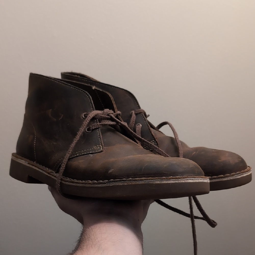 Men's Brown Leather Chukka Boots - Classic Lace-Up